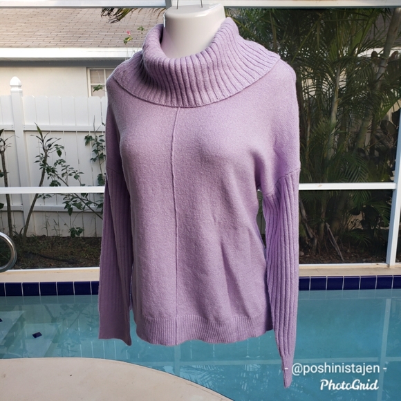 NWT Jason Maxwell Lilac Cowl Neck Sweater - Picture 6 of 7